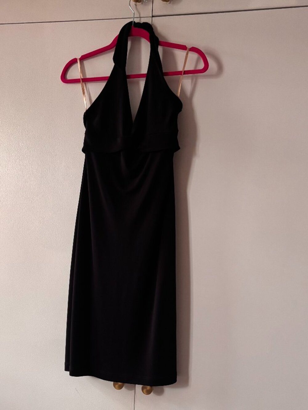NWT 90s BCBG Halter Dress Black Small